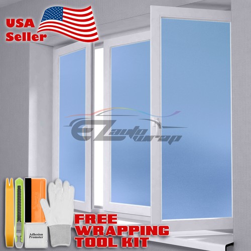 Frosted film light blue glass - frosted,